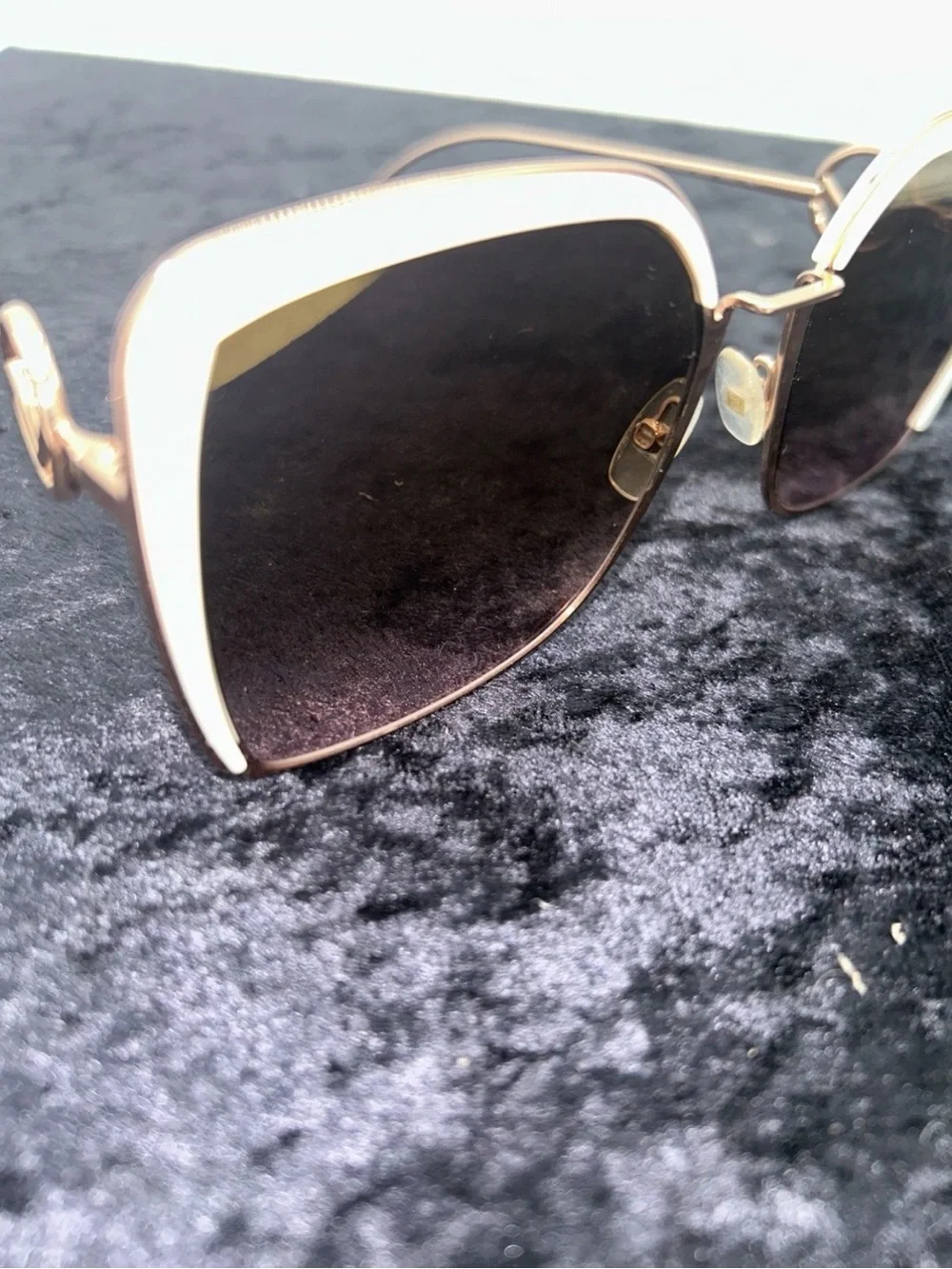 NWOT Fendi Metal Acetate F is Fendi Square Sunglasses FF 0294/S Rose Gold & Case